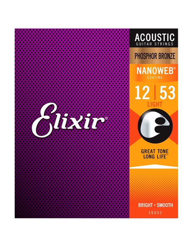 ELIXIR 16052 ''Nanoweb'' Light Phosphor Bronze Acoustic Guitar Strings