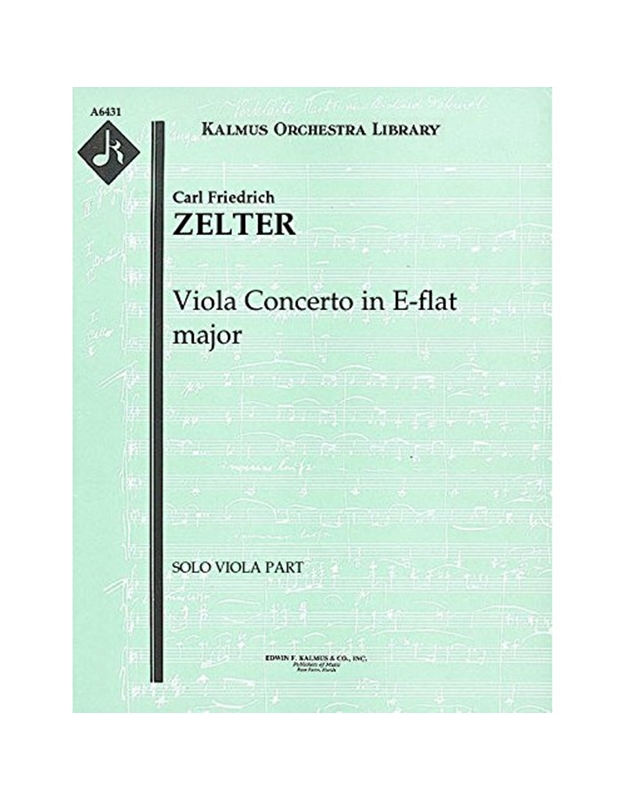 Zelter - Viola Concerto Ιn Eb Μajor