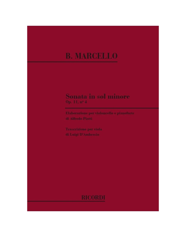 Marcello - Sonata Op11 No4 In G Minor