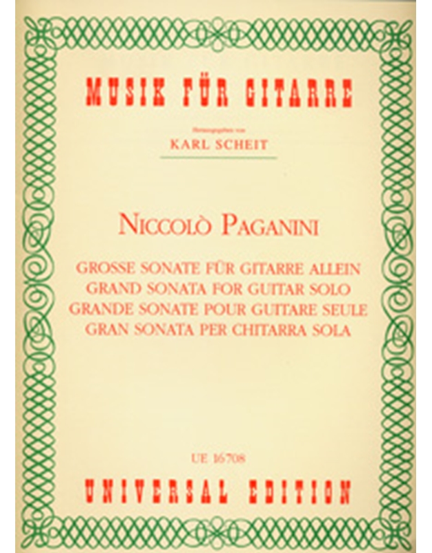Paganini Niccolo - Grand Sonata for Guitar Solo