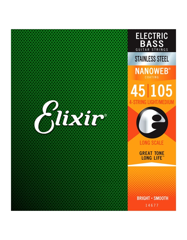 ELIXIR 14677 "Nanoweb" Light/Medium Electric Bass Strings