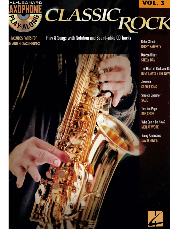 Classic Rock Vol.3 - Play Along Saxophone - Book + CD