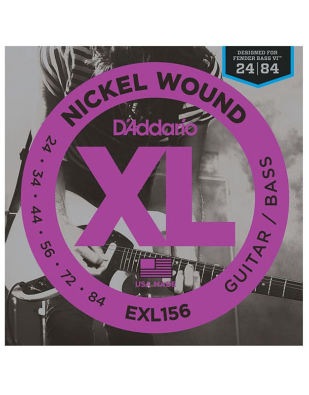 D'Addario EXL-156 Nickel Wound Fender Bass VI Χορδές Ηλ.Μπάσου