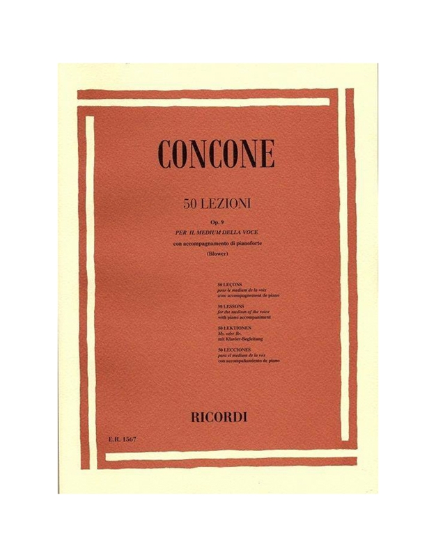 Concone  Joseph - 50 Lessons for Medium Voice Op. 9