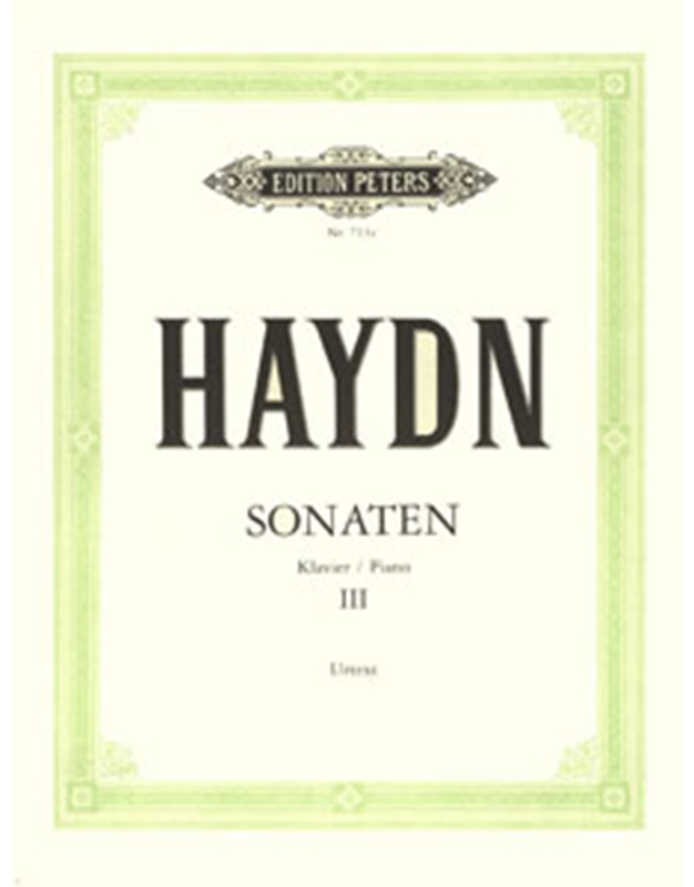 Joseph Haydn - Sonaten III / Peters editions