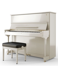 STEINWAY K-132 Upright Piano Ivory White