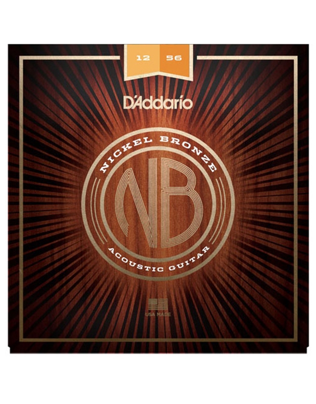 D'Addario NB1256 Strings Nickel Bronze Acoustic Guitar