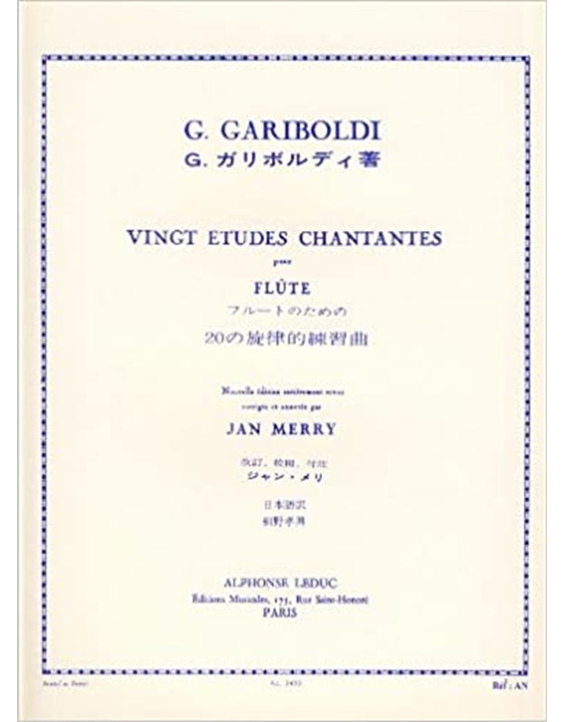 Gariboldi – 20 Etude De Chantantes Op.88