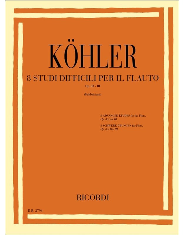 Kohler – 8 Advanc.Studies Op.33 N.3