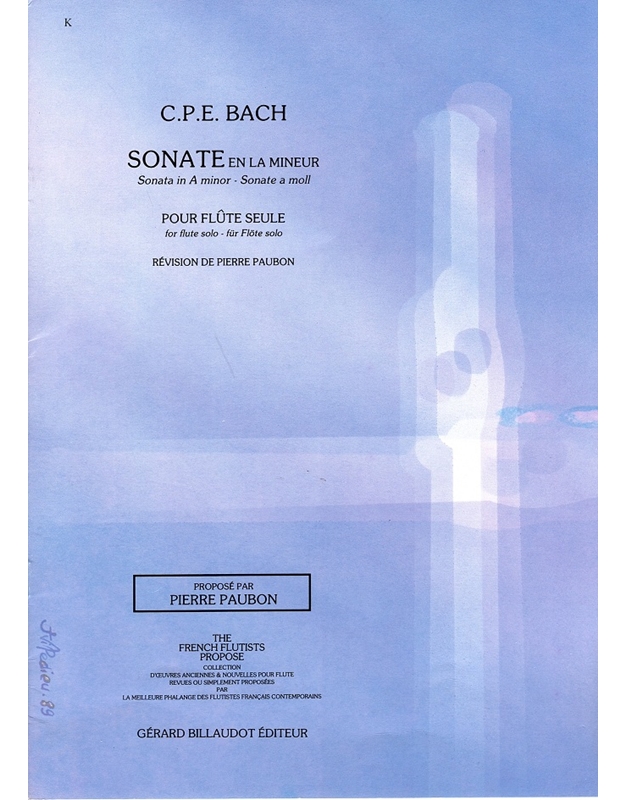 Bach C.P.E.- Sonata In A Minor
