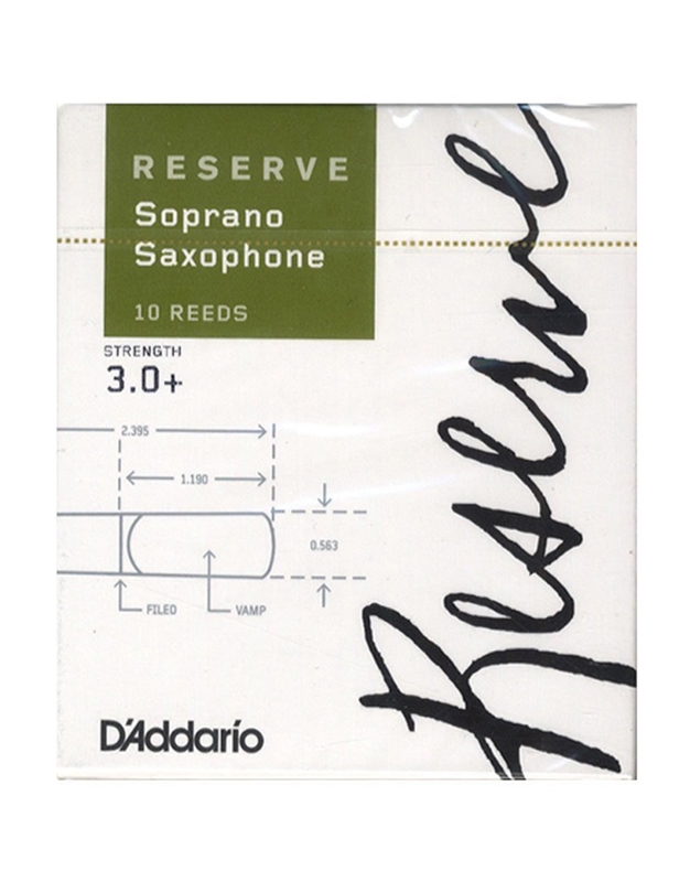 D'Addario Reserve Soprano saxophone reeds Νο.3+ (1 Piece)