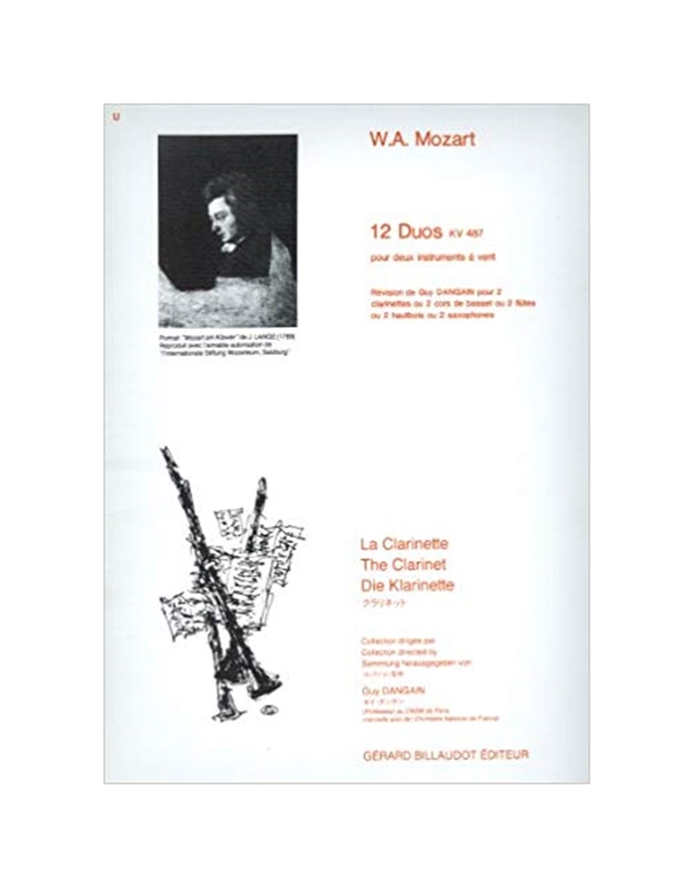 Mozart W. A. - 12 Duos KV487 for 2 Clarinetes