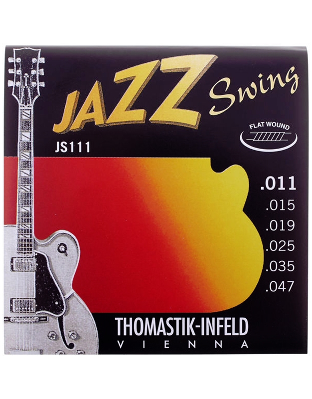 THOMASTIK JS111 Electric Guitar Set Strings Jazz Flatwound (11-47) 