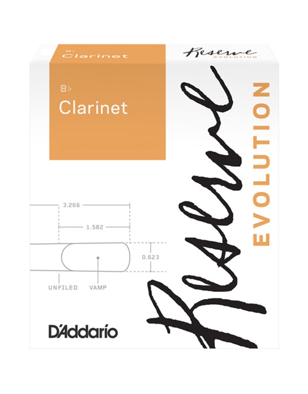 D'Addario Reserve Evolution Bb Clarinet Reed No.2 1/2 (1 piece)