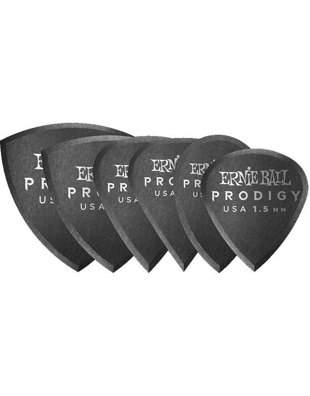 ERNIE BALL Black Prodigy Picks 1.5mm (6 pieces)