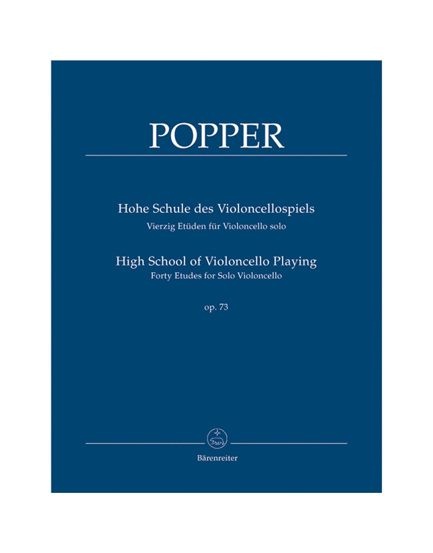 Popper -  40 Studies  Op. 73 For Cello
