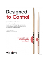 VIC FIRTH FS5B American Concept Freestyle 5B  Wood Drum Sticks