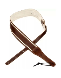 TAYLOR Element Brown/Cream 2,5" Leather Guitar Strap