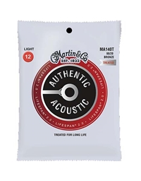 MARTIN MA540T Lifespan Treated Phosphor Bronze Authentic Acoustic Guitar Strings (012-54)