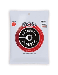 MARTIN MA540T Lifespan Treated Phosphor Bronze Authentic Acoustic Guitar Strings (012-54)