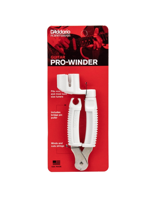 D'Addario DP0002W White String Winder-Cutter