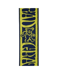 D'Addario 50GD02 50MM Grateful Dead Dancing Bears Yellow/Navy Guitar - Bass Strap