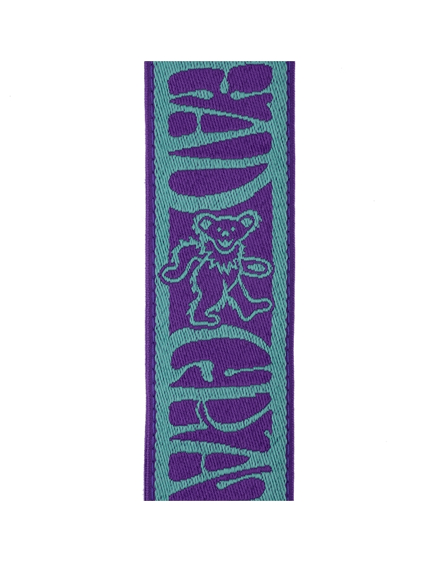 D'Addario 50GD03 50MM Grateful Dead Dancing Bears Teal/Purple Guitar - Bass Strap
