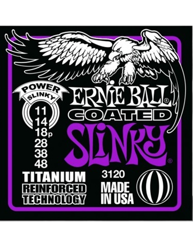 ERNIE BALL Power Slinky Coated Titanium RPS (3120) Electric Guitar Strings