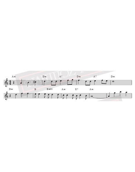 Ακρογιαλιές Δειλινά - Μουσική- Στίχοι: B.Tσιτσάνης - Παρτιτούρα για download