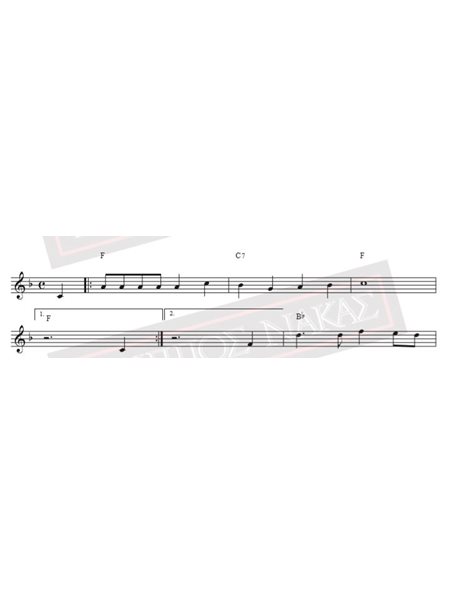 Ανθισμένη Αμυγδαλιά - Μουσική: Aνώνυμου, Στίχοι: Γ.Δροσίνης - Παρτιτούρα για download