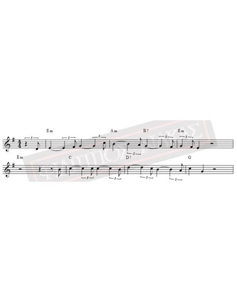 Αρχόντισσα - Μουσική - Στίχοι: Β. Τσιτσάνης - Παρτιτούρα για download