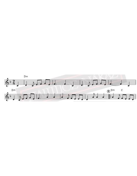 Psila Stin Kostilata - Music - Lyrics: Traditional - Music score for download