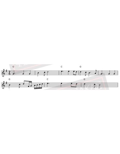 Milo Mou Kokkino - Music - Lyrics: Traditional - Music score for download