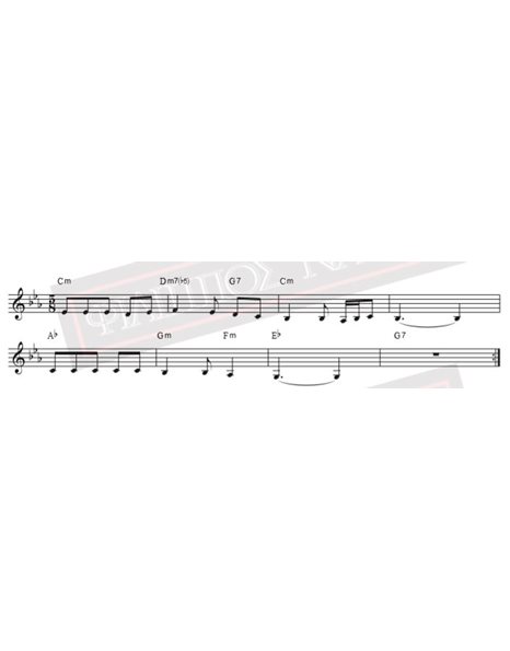 Περιμπανού - Μουσική: Μ. Χατζιδάκις, Στίχοι: Ν. Γκάτσος - Παρτιτούρα για download