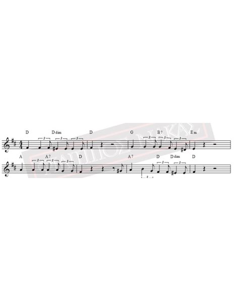 Oti Ki An Po De Se Xehno - Music - Lyrics: V. Tsitsanis - Music score for download