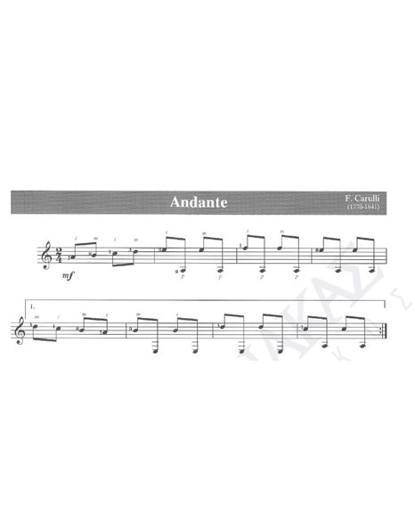 Andante - Composer: F.Carulli