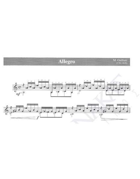 Allegro - Mουσική: M. Guiliani