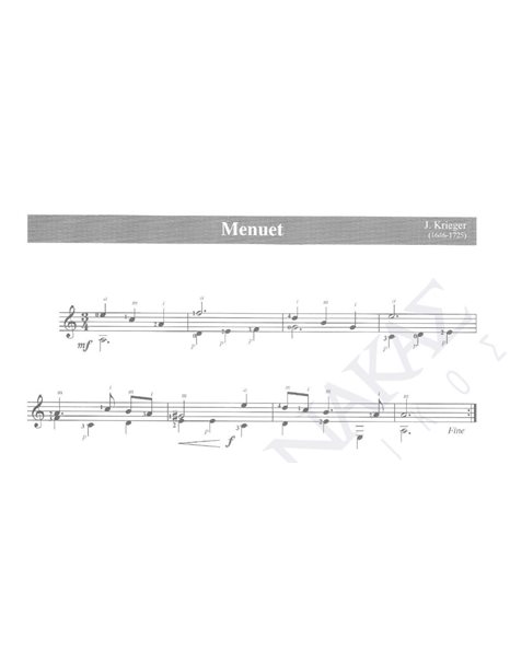 Menuet - Composer: J. Krieger