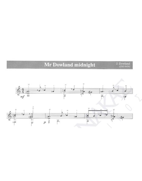 Mr Dowland midnight - Composer: J. Dowland