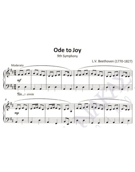 Ode to joy - Composer: L. V. Beethoven