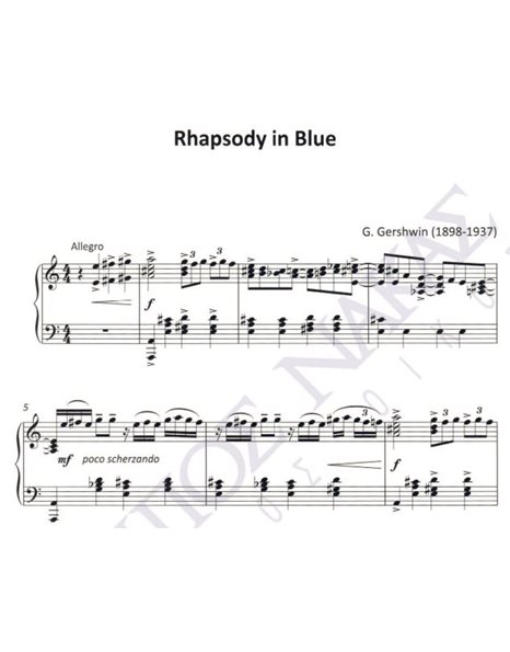 Rhapsody in Blue - Composer: G. Gershwin