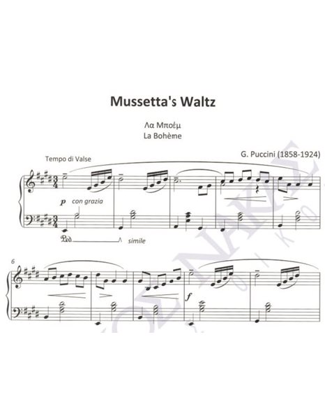 Mussetta's Waltz ( La Boheme) - Composer: G. Puccini