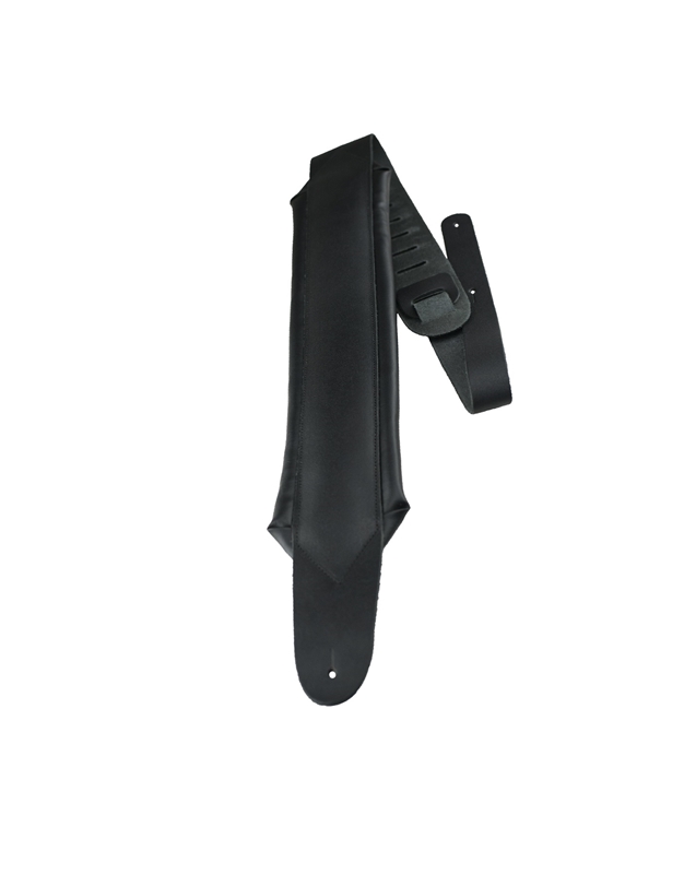 PERRI'S 2.5’’ Black Padded Guitar - Bass Leather Strap