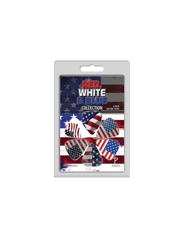 PERRI’S LP-PP06 RED, WHITE & BLUE Collection Picks (6 Pack)