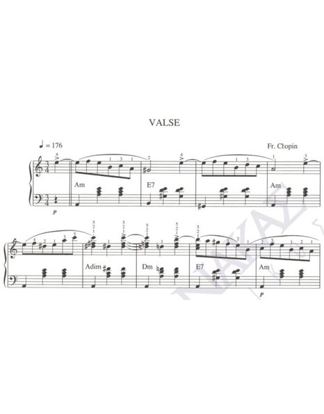 Valse - Composer: Fr. Chopin