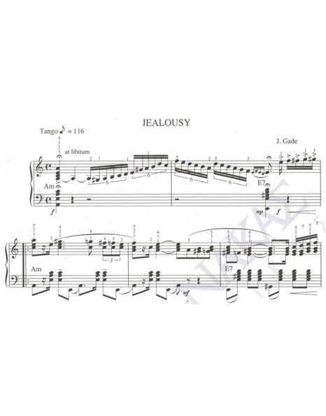 Jealousy - Composer: J. Gade