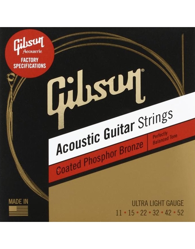 GIBSON SAG-CPB11 Acoustic Guitar Strings Ulta Light (11-52)