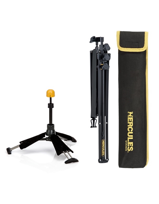 HERCULES DS440BP Clarinet Stand Travelite Series with Ηerclules Folding Music Stand Set