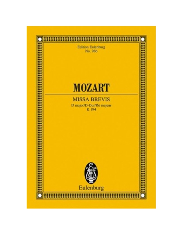 Mozart -  Missa Brevis Kv 194