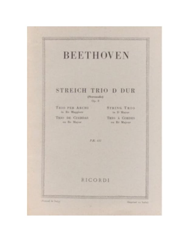 Beethoven -  String Trio Op. 8